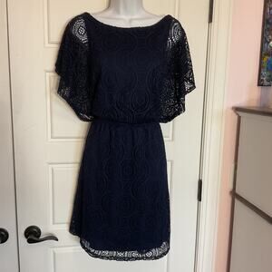 Emma & Michele Navy Lace Dress